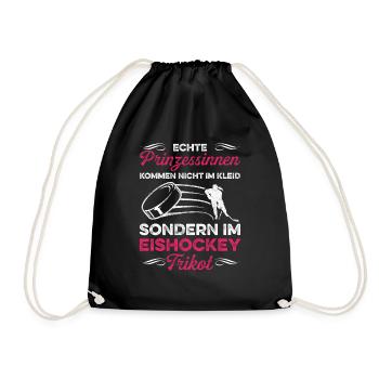 Echte Prinzessinen Kommen Nicht Im Kleid Sondern I - Turnbeutel - Schwarz - Vorne