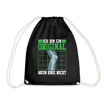 Ich Bin Ein Original Mein Knie Nicht - Turnbeutel - Schwarz - Vorne