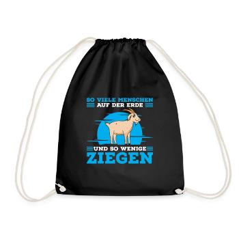 So Viele Menschen auf Der Erde Und So Wenige Ziege - Turnbeutel - Schwarz - Vorne