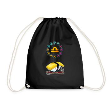 Sushi japonais Drôle Balance Zodiac Sushi Lover Pun - Sac de sport léger - noir - Devant