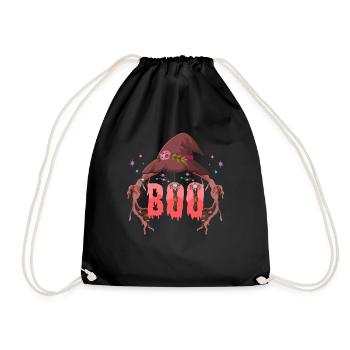 Witch Bat Spider Horror Scary Halloween - Turnbeutel - Schwarz - Vorne
