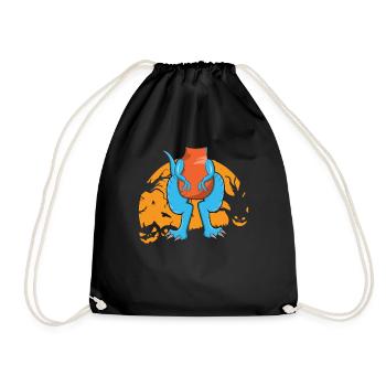 Funny Animal Dinosaur Costume For Halloween - Drawstring Bag - black - Front