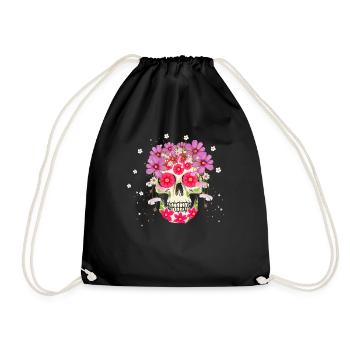 Muertos Day Skeleton Horror Scary Halloween - Turnbeutel - Schwarz - Vorne