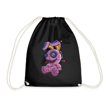 Creepy Voodoo Horror Scary Halloween - Drawstring Bag - black - Front