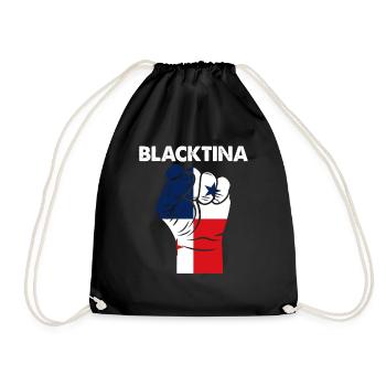 Blacktina Panama Heritage Panamanian Flag - Drawstring Bag - black - Front