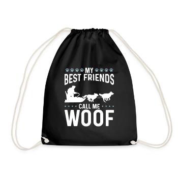 Alaska Mushing Dog Owner Sled Dog Racing Husky - Turnbeutel - Schwarz - Vorne