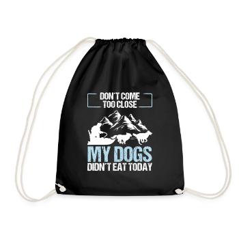 Funny Alaska Mushing Husky Sled Dog Racing - Turnbeutel - Schwarz - Vorne