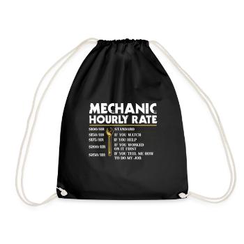 Mechanical Ignition - Work Engineer - Drawstring Bag - black - Front