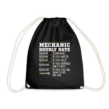 Mechanical Ignition - Work Engineer - Drawstring Bag - black - Front