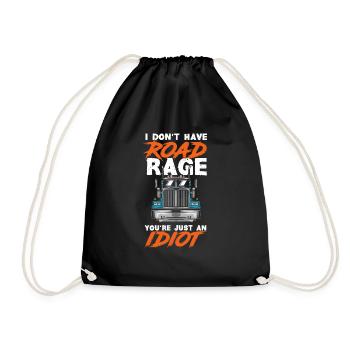 Truck Driver Trucker Truck Driver Driver - Drawstring Bag - black - Front