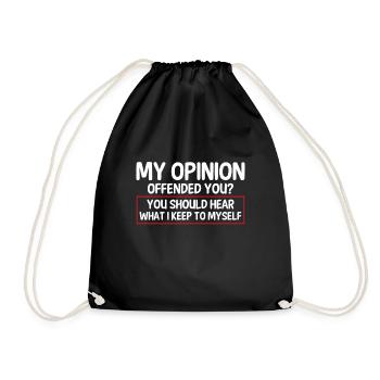 Mon opinion vous insulte sarcastique - Sac de sport léger - noir - Devant