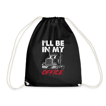 Truck Driver Trucker Truck Driver Driver - Drawstring Bag - black - Front