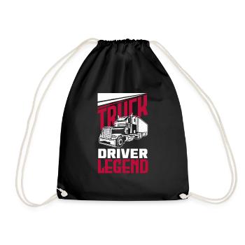 Truck Driver Trucker Truck Driver Driver - Drawstring Bag - black - Front