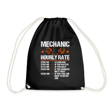 Mechanical Ignition - Work Engineer - Drawstring Bag - black - Front