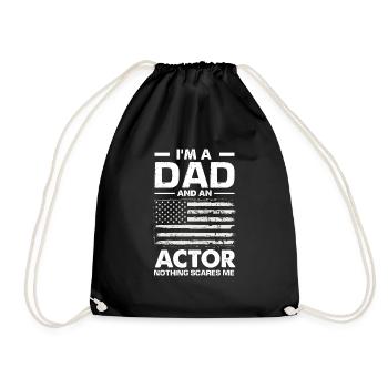 Funny Actor Actress Gift - Drawstring Bag - black - Front