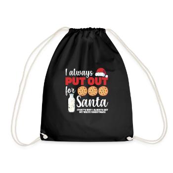 Je mets toujours pour le Père Noël Noël effronté - Sac de sport léger - noir - Devant