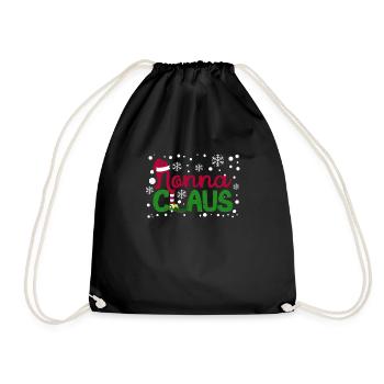 Nonna Claus Santa Grandma drôle pyjama de Noël - Sac de sport léger - noir - Devant