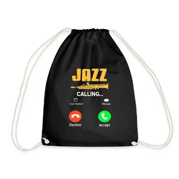 Jazz appelle drôle Retro Jazz Lovers Designs - Sac de sport léger - noir - Devant