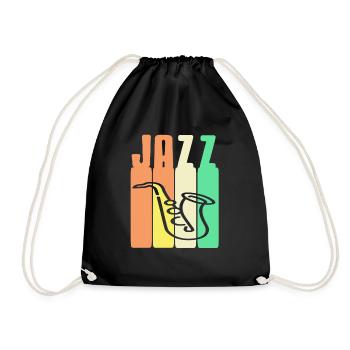 Retro Vintage JAZZ Designs impressionnants pour les amateurs de jazz - Sac de sport léger - noir - Devant