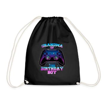 Joystick Grandma Of The Birthday Boy Controller - Drawstring Bag - black - Front