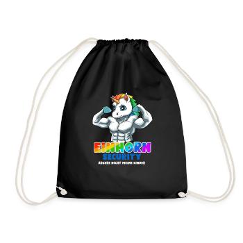 Vater Einhorn Security Papa - Ärgere Nicht Meine - Turnbeutel - Schwarz - Vorne