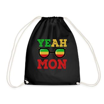 Yeah Mon Jamaica Vacation - Drawstring Bag - black - Front
