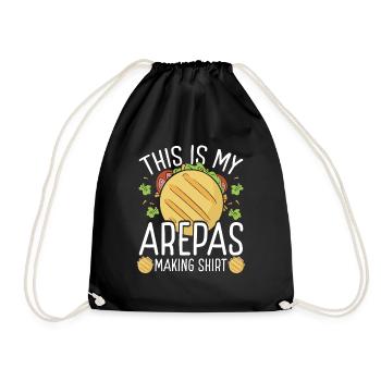 Arepas Maker Colombian Food Making Arepa - Drawstring Bag - black - Front