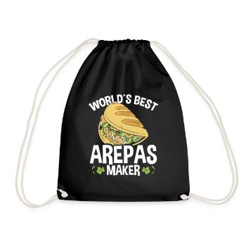 Colombian Food Worlds best Arepas MakerColombian F - Drawstring Bag - black - Front