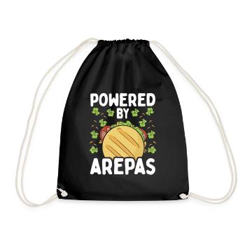 Colombian Traditional Food Powered by Arepas Lover - Drawstring Bag - black - Front