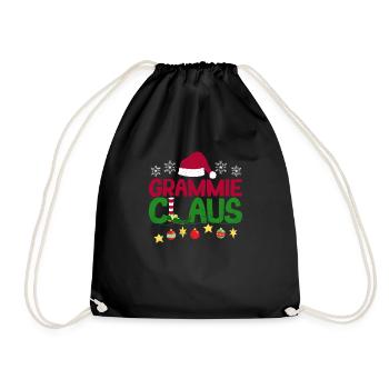 Santa Funny Grandma Noël Pyjama Noël PJ - Sac de sport léger - noir - Devant