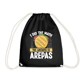Venezuelan I did the Math the Answer is Arepas - Drawstring Bag - black - Front