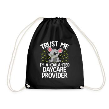 Daycare Provider Koala Childcare Teacher - Drawstring Bag - black - Front