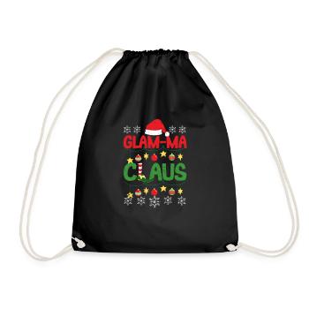 Santa Funny Grandma Noël Pyjama Noël PJ - Sac de sport léger - noir - Devant