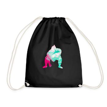 Wrestling Wrestler Sumo Fighter Wrestling - Drawstring Bag - black - Front