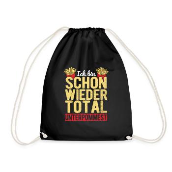Pommes Frites Pommes Liebhaber Pommes Fritten Gesc - Turnbeutel - Schwarz - Vorne