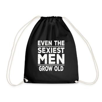 Vieux hommes sexy - Sac de sport léger - noir - Devant
