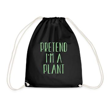 Funny Pretend I'm Plant Costume For Halloween - Drawstring Bag - black - Front