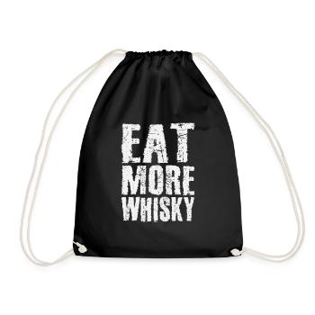 Eat more whisky - Drawstring Bag - black - Front