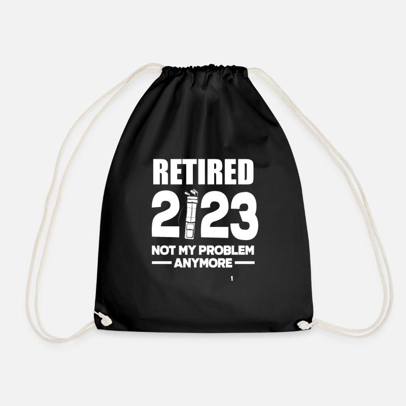 Lustiges Golfen Golf Golfer Geschenk Rente 2023 - Turnbeutel - Schwarz