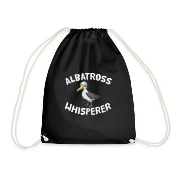 Funny Albatross Lover Albatross Whisperer - Drawstring Bag - black - Front