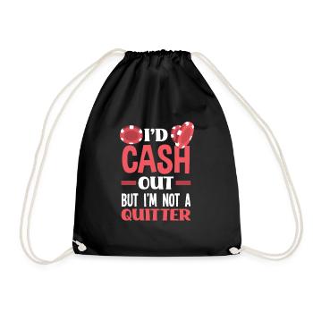 Joueur de poker Joueur de poker Cadeau de poker - Sac de sport léger - noir - Devant