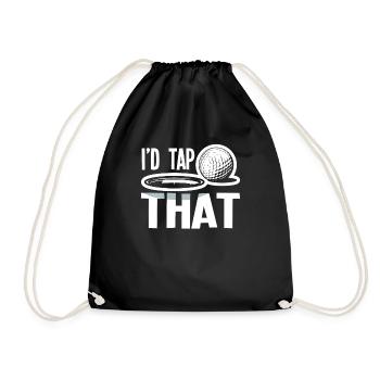 Lustiges Golfen Golf Golfer Geschenk - Turnbeutel - Schwarz - Vorne