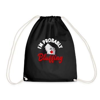 Joueur de poker Joueur de poker Cadeau de poker - Sac de sport léger - noir - Devant