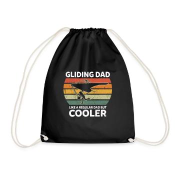 Segelfliegen Dad Normaler Vater Nur Cooler Papa - Turnbeutel - Schwarz - Vorne