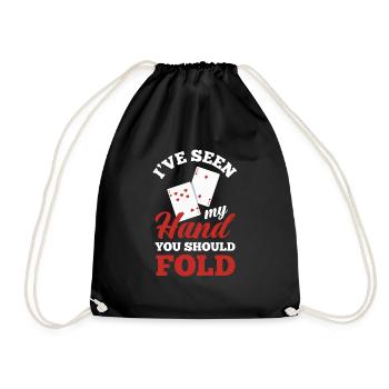 Joueur de poker Joueur de poker Cadeau de poker - Sac de sport léger - noir - Devant