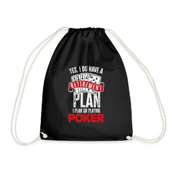 Joueurs de poker Joueurs de poker Poker Gift Pension - Sac de sport léger - noir - Devant