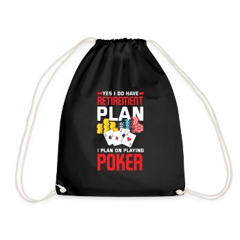 Joueur de poker Joueur de poker Cadeau de poker Pension - Sac de sport léger - noir - Devant