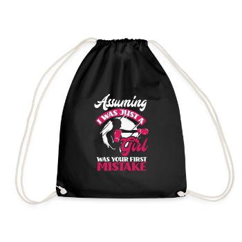Lustiges Boxen Boxer Geschenk - Turnbeutel - Schwarz - Vorne