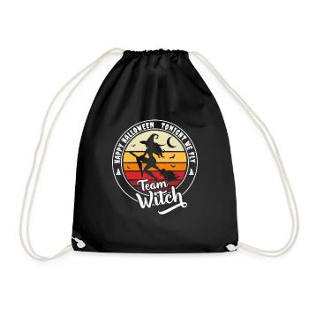 Happy Halloween Team Witch « ce soir nous volons » - Sac de sport léger - noir - Devant