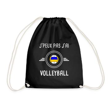 volleyball je peux pas j'ai volleyball volleyeur - Sac de sport léger - noir - Devant